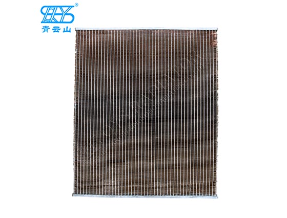 Large tube copper radiator core
